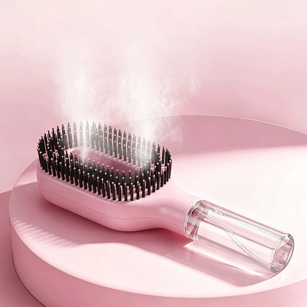 Hair Care Essence Oil Spray - Brosse démêlante 2-en-1 avec pulvérisateur d'huile