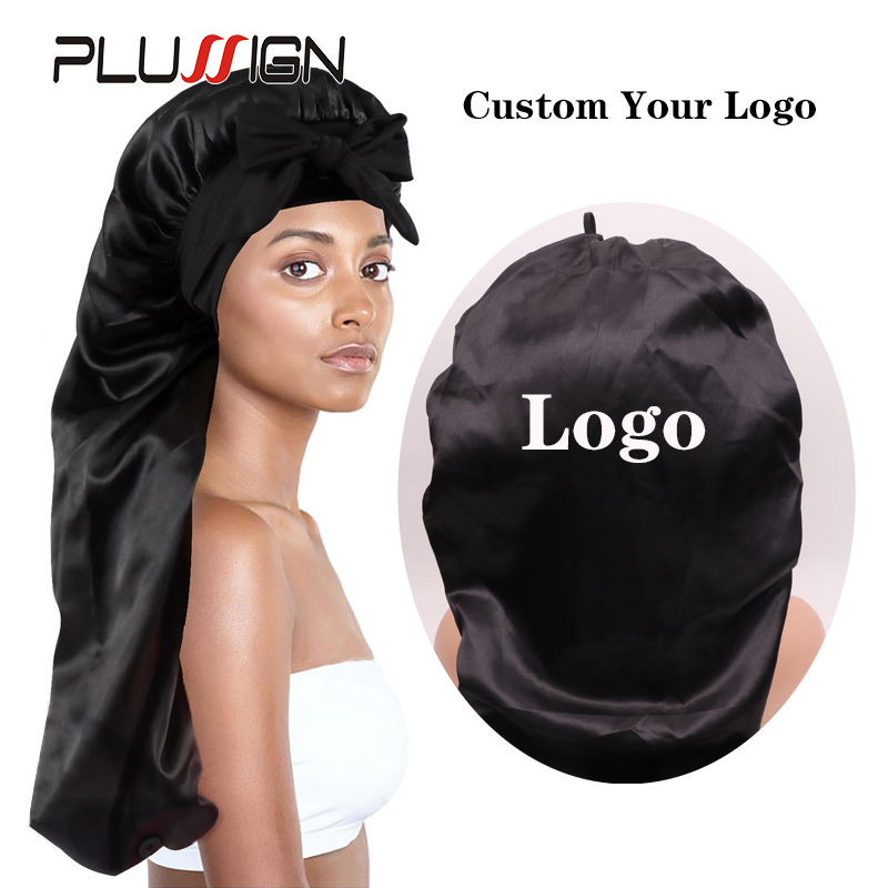 Hair Care Logo - Bonnet de nuit en satin avec