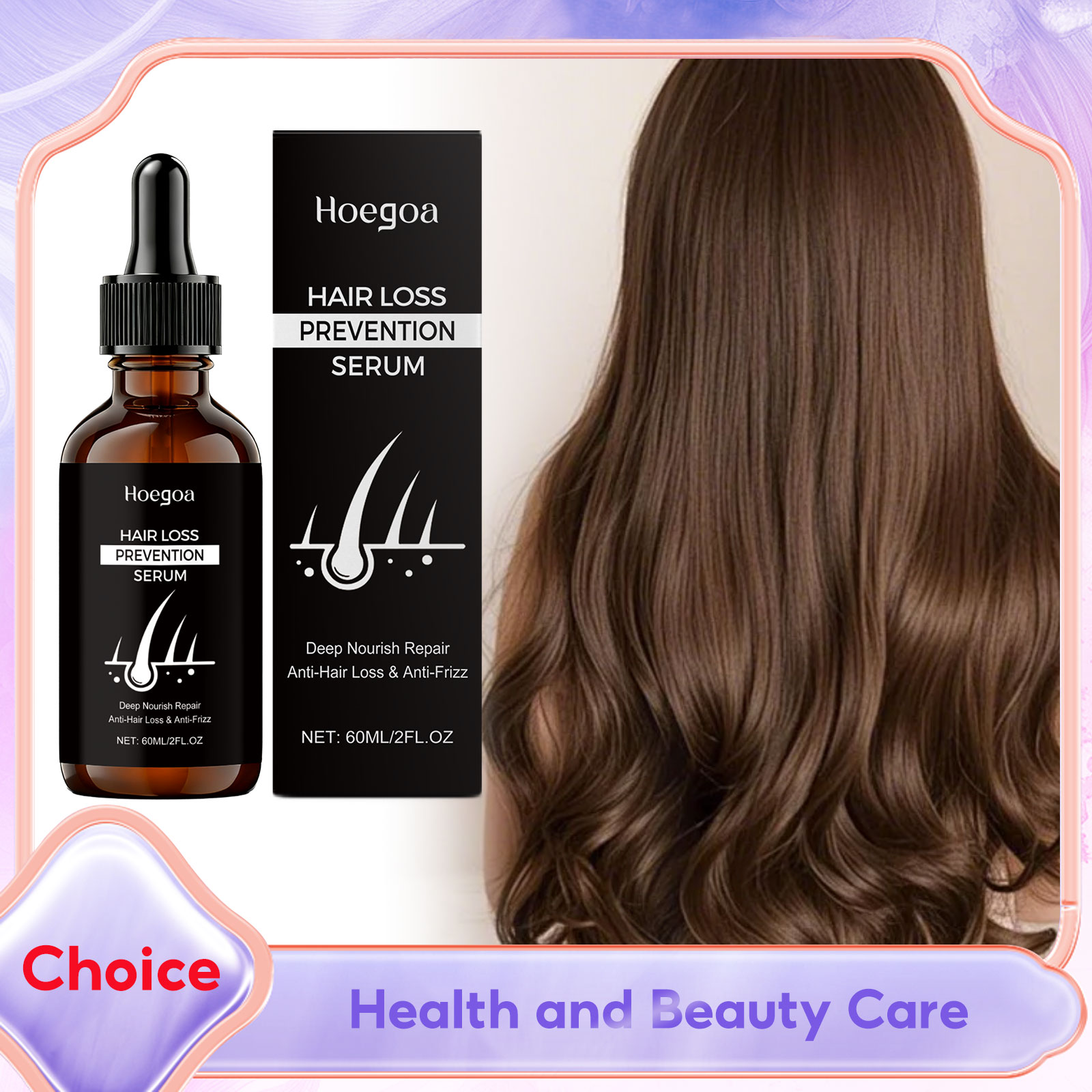 Hair Growth Serum Oil - Huile capillaire au romarin pour la