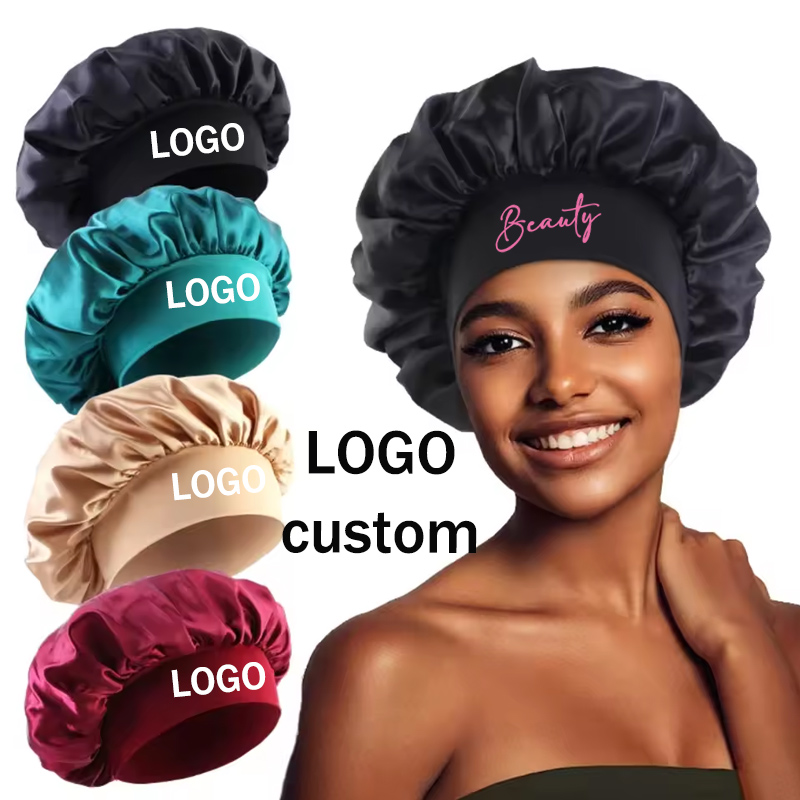 Hair Care Logo - Bonnet en soie pour le soin