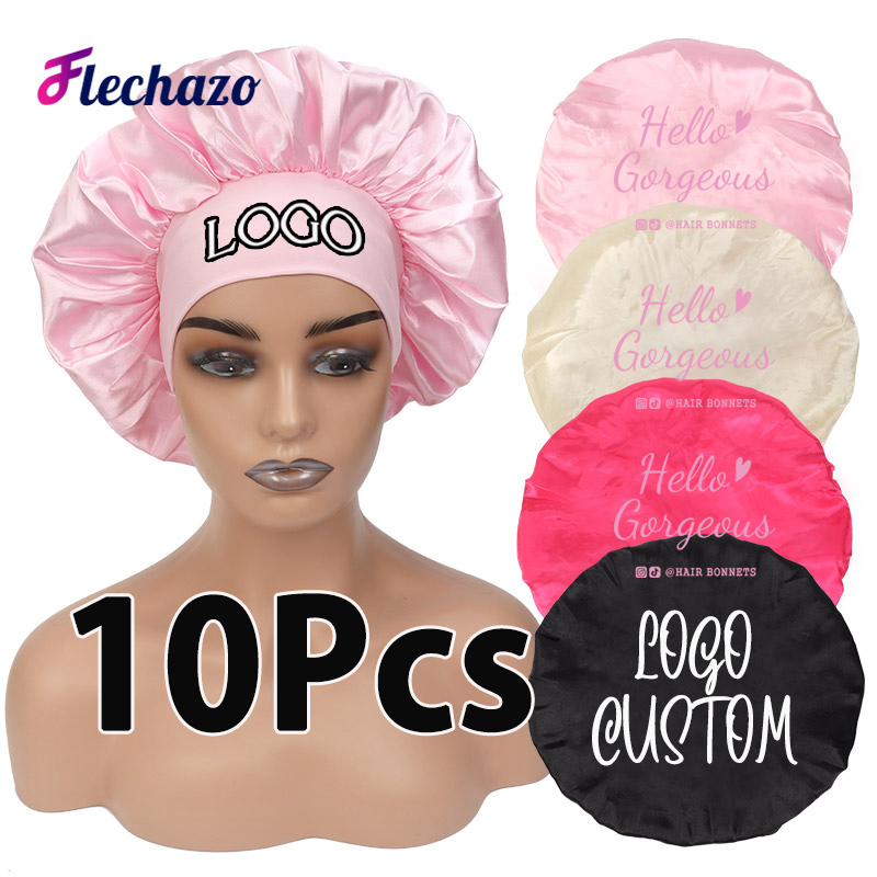 Hair Care Logo - Bonnet en soie personnalisé avec logo
