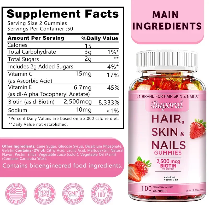 Gommes pour cheveux, peau et o - Hair Care Gummies avis et prix