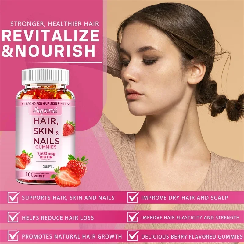 Gommes pour cheveux, peau et o - Hair Care Gummies avis et prix