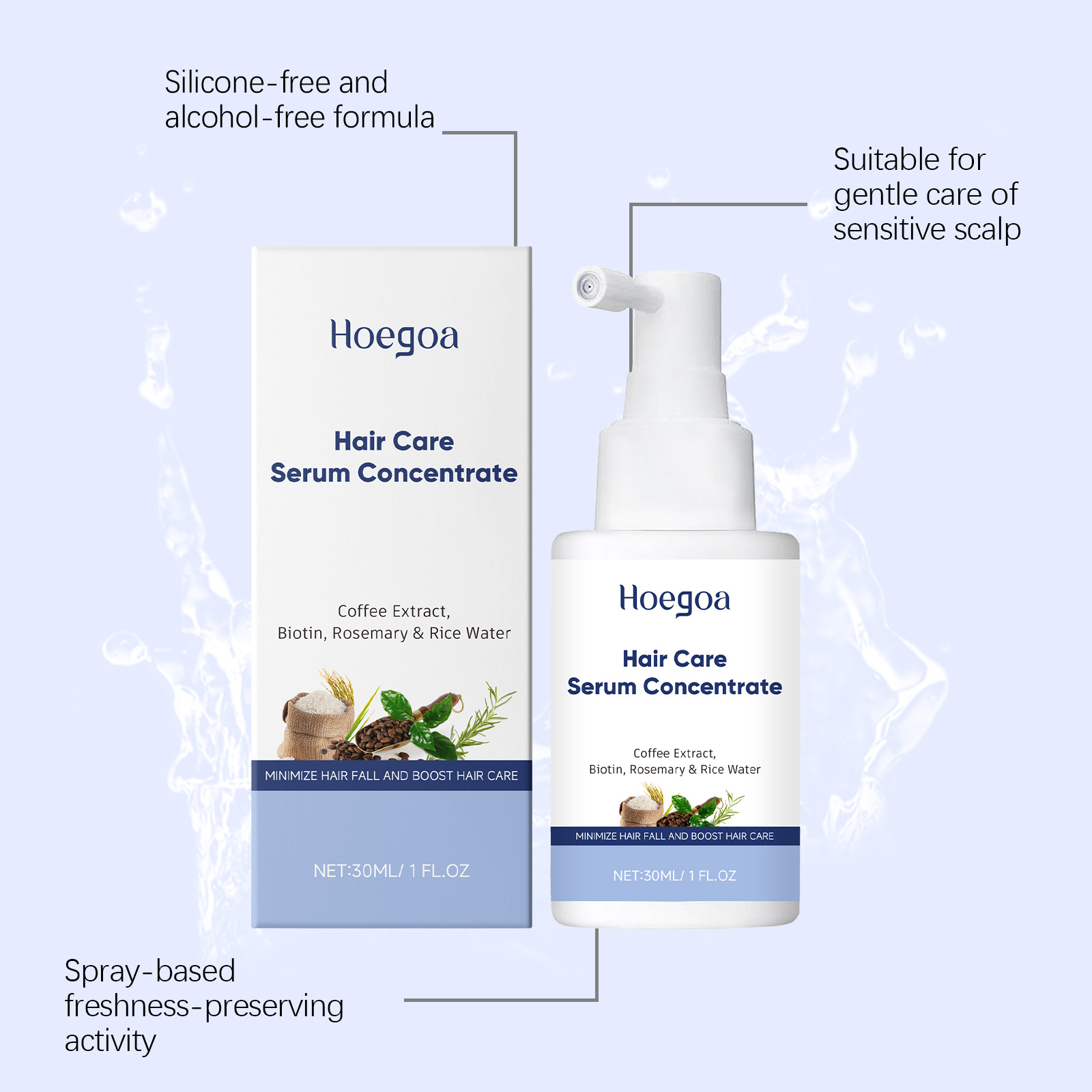 Sérum capillaire à la caféine, - Hair Care With Rice Water avis et prix