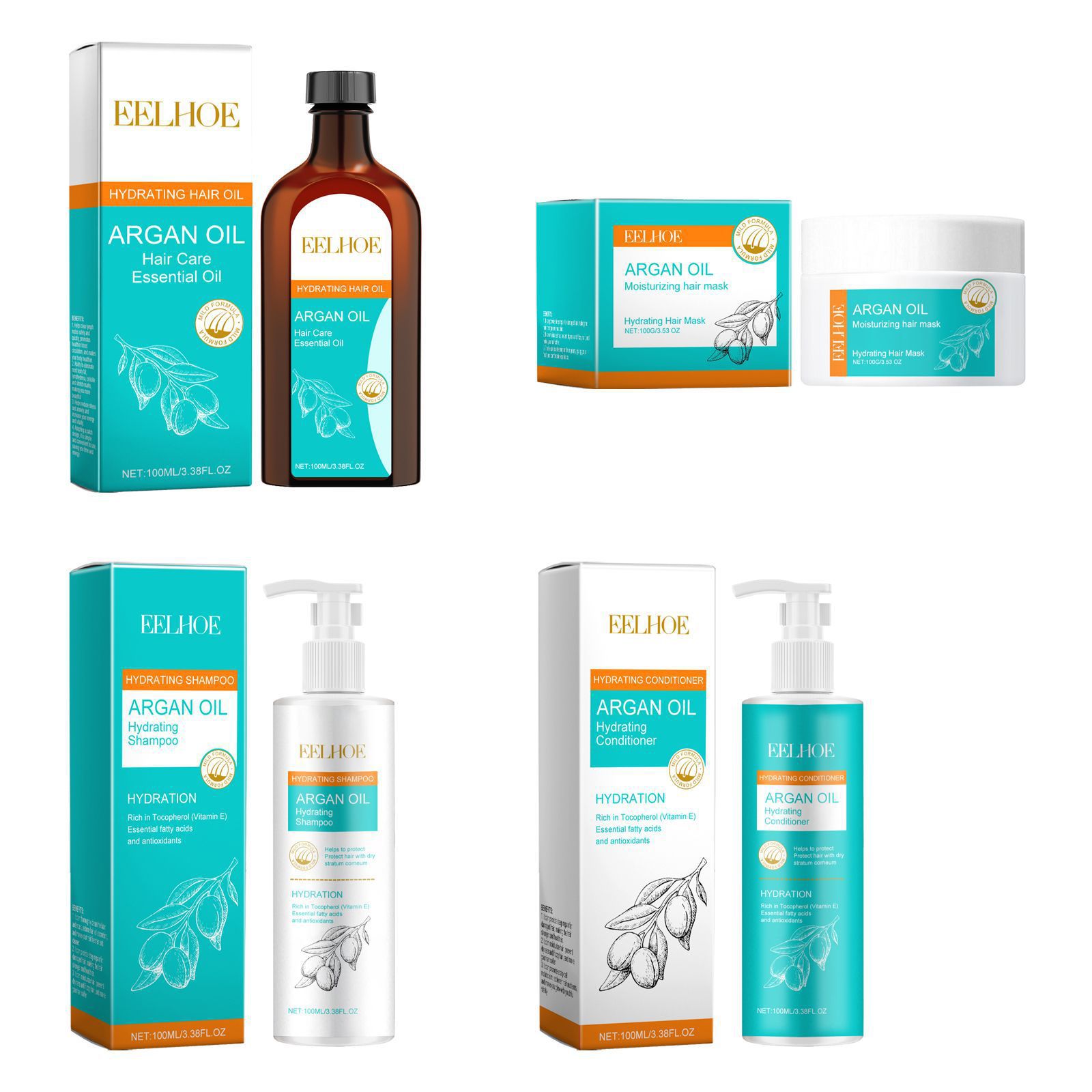 EELHOE huile d'argan marocaine - Keratin Treatment Set avis et prix
