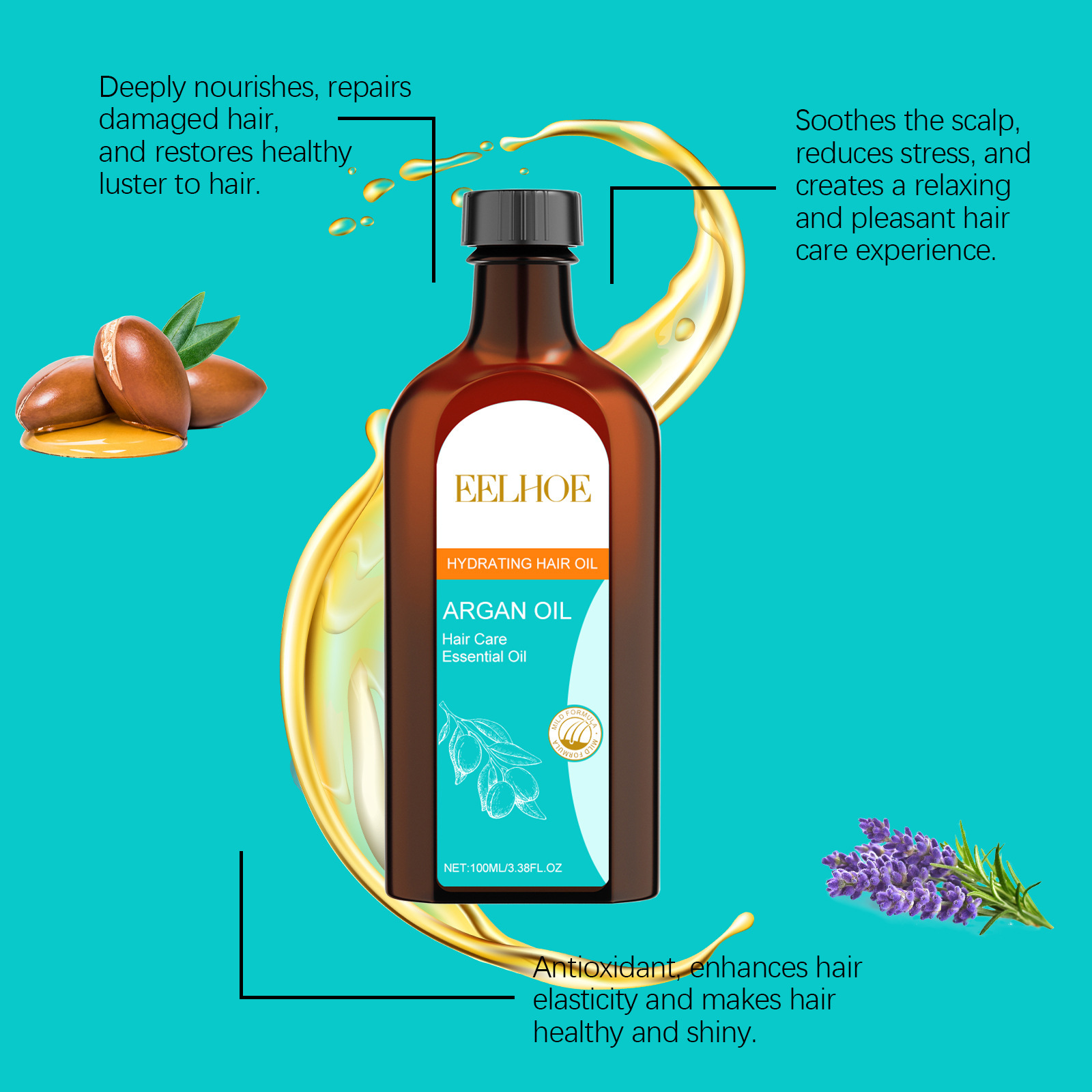 EELHOE huile d'argan marocaine - Keratin Treatment Set avis et prix