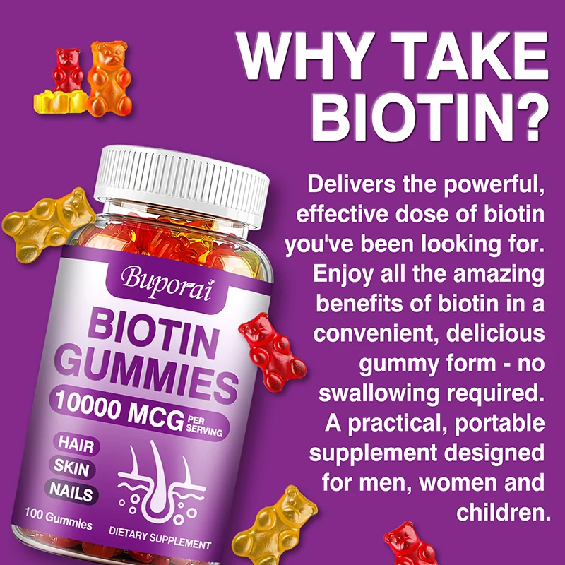 Gummies à la biotine 10000mcg  - Hair Care Gummies avis et prix