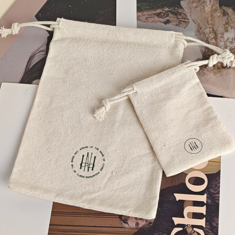 Sacs cadeaux en coton naturel, - Hair Care Logo avis et prix